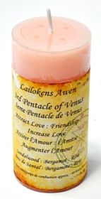 4" 3rd Pentacle of Venus Scented Lailokens Awen Candle