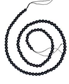 4mm Black Tourmaline Beads