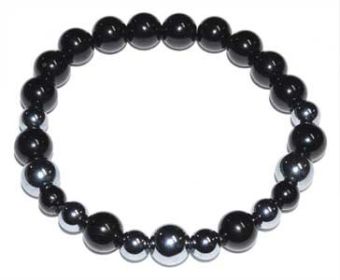 6mm Terahertz & Black Tourmaline Bracelet