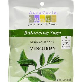 Aura Cacia - Aromatherapy Mineral Bath Balancing Sage - 2.5 Oz - Case Of 6