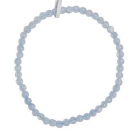 4mm Agate, Blue Lace Stretch Bracelet