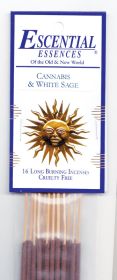 Cannabis & White Sage Escential Essences Incense Sticks 16 Pack