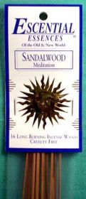 Sandalwood Escential Essences Incense Sticks 16 Pack