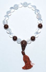 8mm Selenite/Quartz/Copper Tassel
