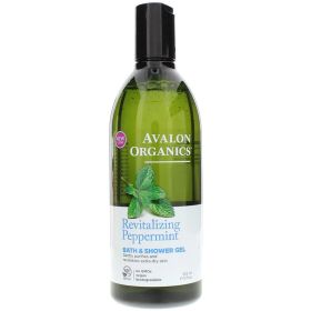 Avalon Organics Bath And Shower Gel Peppermint - 12 Fl Oz