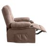 Vanbow Recliner Chair Massage Heating sofa with USB and side pocket 2 Cup Holders (Brown)