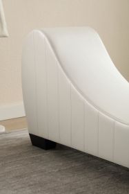 Yoga Chaise Lounge Collection for Stretching & Relaxation Modern Faux Leather Curved Sofa, Modern Faux Leather Curved Sofa, Living Room