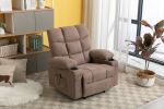 Vanbow Recliner Chair Massage Heating sofa with USB and side pocket 2 Cup Holders (Brown)