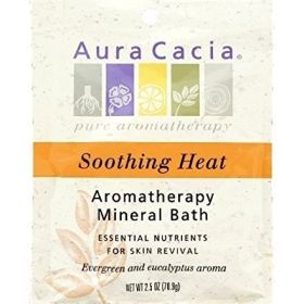 Aura Cacia - Aromatherapy Mineral Bath Soothing Heat - 2.5 Oz - Case Of 6