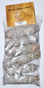 White Sage smudge stick 6-Pack 3"+