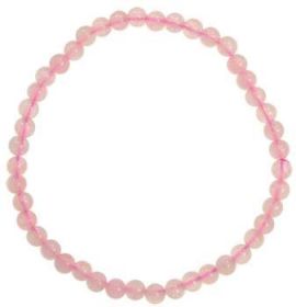 4mm Stretch Bracelet (Crystal: Quartz, Rose)