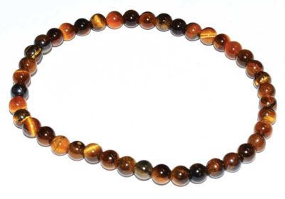 4mm Crystal Bracelet (Crystal: Tiger Eye, Yellow)