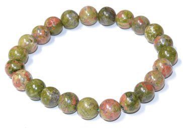 8mm Crystal Bracelet (Crystal: Unakite)
