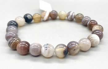 8mm Crystal Bracelet (Crystal: Agate, Botswanna)