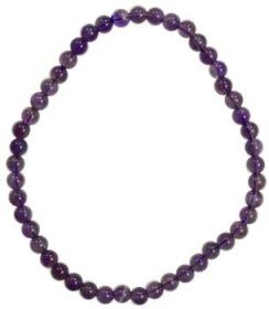 4mm Stretch Bracelet (Crystal: Amethyst)