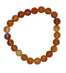 8mm Crystal Bracelet (Crystal: Carnelian)