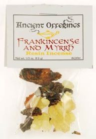 Resin Incense 1/3 Oz (Scent: Frankincense & Myrrh)