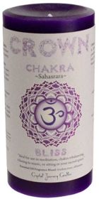 Chakra Pillar Candle 3" x 6" (Chakra: Crown)
