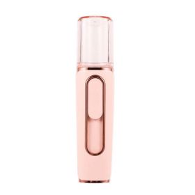 Women's Dual Hole Handheld Mini Spray Bottle (Option: Pink-USB)