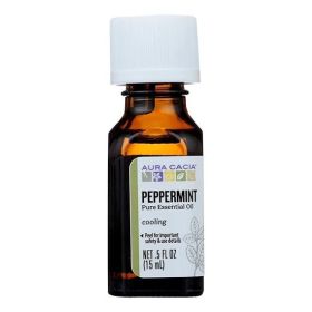 Aura Cacia Essential Oil 0.5 Fl Oz (Scent: Peppermint)